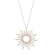 Roberto Coin 18K Rose And White Gold Roman Barocco Starburst Diamond Pendant Necklace