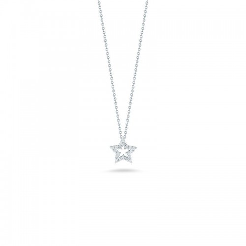 Roberto Coin 18K White Gold Tiny Treasures Diamond Star Pendant