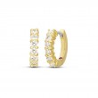 Roberto Coin 18K Yellow Gold Perfect Diamond Hoops Single Line Huggie Hoop Earrings