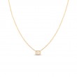 Roberto Coin 18K Rose Gold Emerald Cut Diamond Necklace