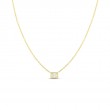 Roberto Coin 18K Yellow Gold Emerald Cut Diamond Pendant Necklace