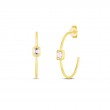 Roberto Coin 18K Yellow Gold Diamond Hoop Earrings