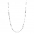 Roberto Coin 18K White Gold Paperclip Necklace