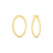 Roberto Coin 18K Yellow Gold Oro Classic Front Facing Oval Hoop Earrings