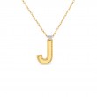 Roberto Coin 18K Yellow Gold Diamond Princess Letter J Necklace