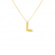 Roberto Coin 18K Yellow Gold Diamond Princess Letter L Necklace