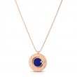 Roberto Coin 18K Rose Gold Blue Lapis Diamond Zodiac Necklace