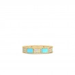 Roberto Coin 18K Yellow Gold Diamond Turquoise Mosaic Ring