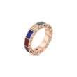 Roberto Coin 18K Rose Gold Mix Stones Diamond Mosaic Ring