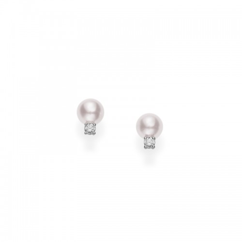 Mikimoto White Akoya Pearl Stud Earrings