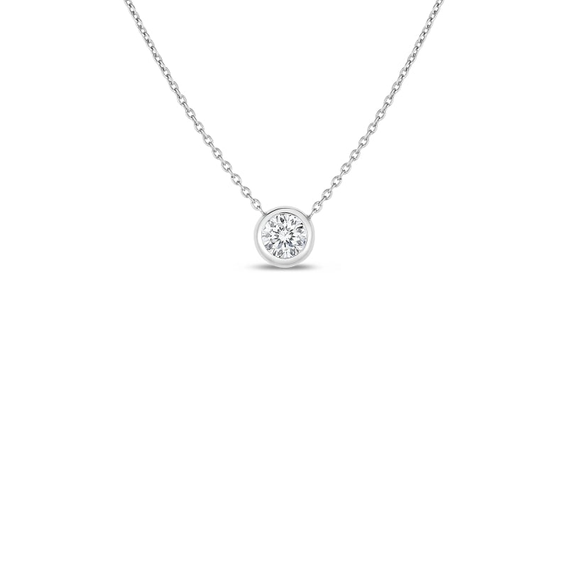 Roberto Coin 18K White Gold Diamond Station Necklace