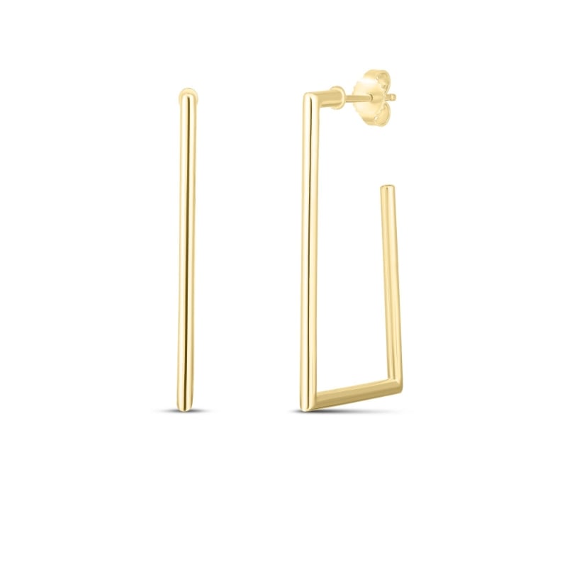 Roberto Coin 18K Yellow Gold Square Hoop Earrings