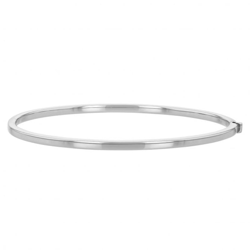 Roberto Coin 18K White Gold Oval Bangle Bracelet