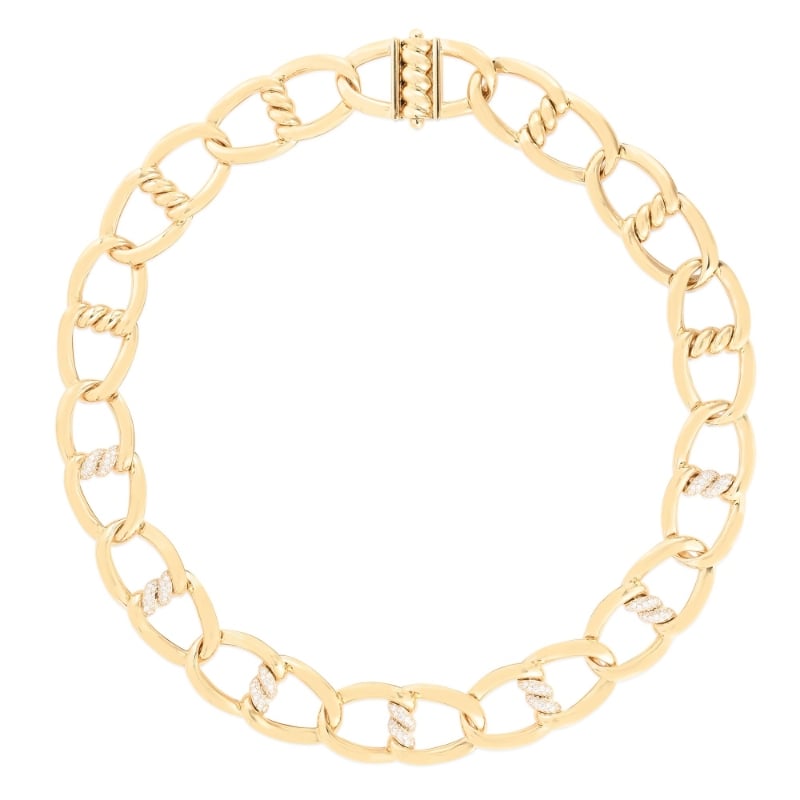 Roberto Coin 18K Yellow Gold Diamond Cialoma Necklace